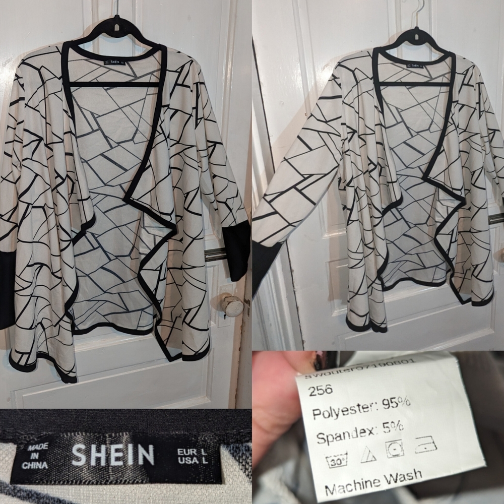 Abstract Chic Cascade Cardigan